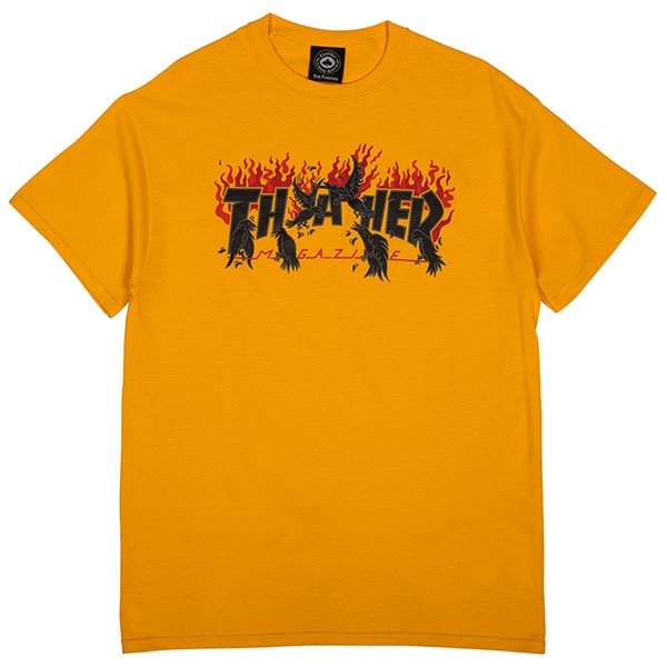 THRASHER CROWS GOLD T-SHIRTS